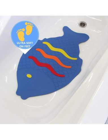 Alfombrilla de Baño Antideslizante SAFELAND 68x40cm Pez