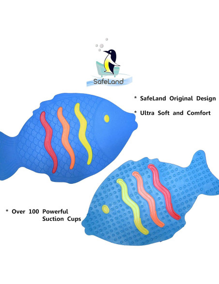 Alfombrilla de Baño Antideslizante SAFELAND 68x40cm Pez