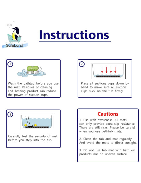 Alfombrilla de Baño Antideslizante SAFELAND 68x40cm Pez