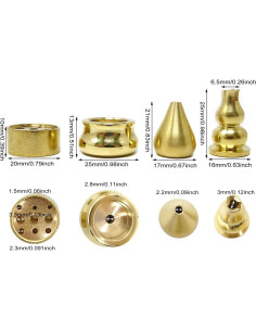 Soporte de Incienso de Latón Honbay 4PCS Mini Quemador 2