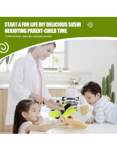 Estera de Sushi de Silicona Genérica 21.84x19.81cm Reutilizable