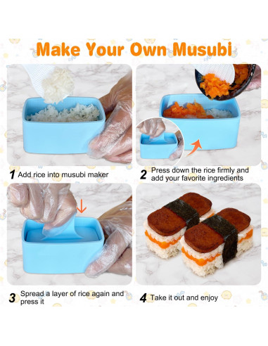 Kit de Moldes para Sushi TAORISH - 3 Piezas Antiadherentes