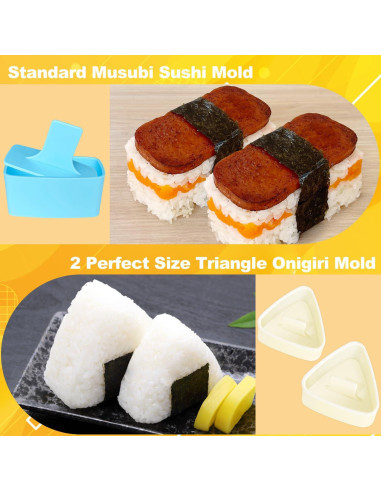 Kit de Moldes para Sushi TAORISH - 3 Piezas Antiadherentes