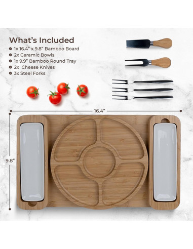 Juego de Tabla de Charcutería Bambüsi - 35,56x27,94cm