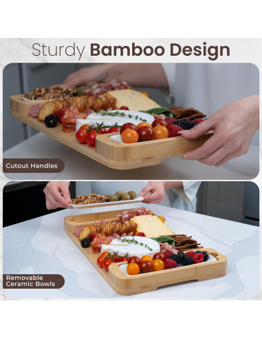 Juego de Tabla de Charcutería Bambüsi - 35,56x27,94cm