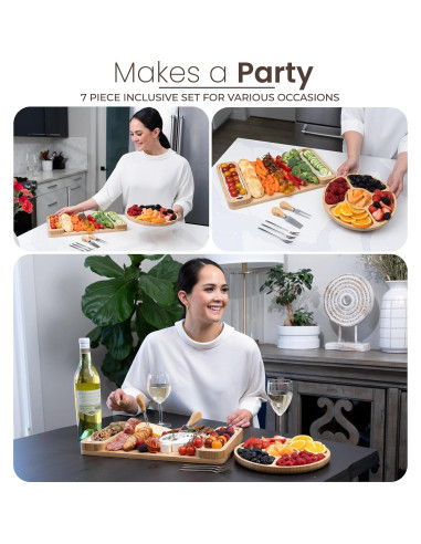 Juego de Tabla de Charcutería Bambüsi - 35,56x27,94cm