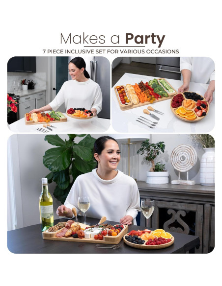 Juego de Tabla de Charcutería Bambüsi - 35,56x27,94cm