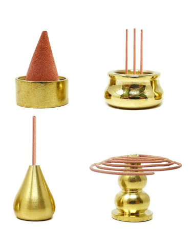 Soporte de Incienso de Latón Honbay 4PCS Mini Quemador