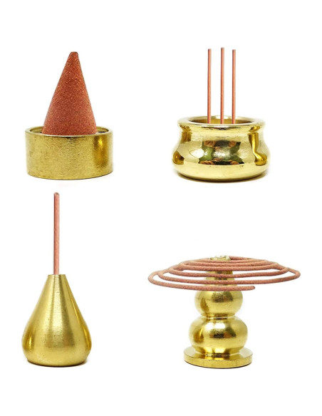 Soporte de Incienso de Latón Honbay 4PCS Mini Quemador