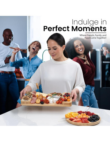 Juego de Tabla de Charcutería Bambüsi - 35,56x27,94cm