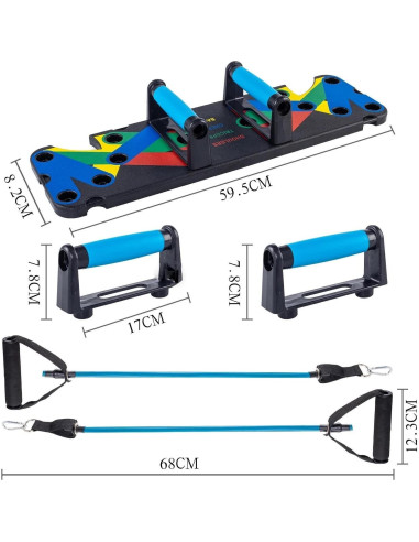 Bandas de Resistencia Genérico con Tablero de Flexiones 9 en 1