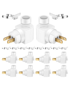 Reginary 8 Bases de Luz Nocturna Enchufables 360 Blancas