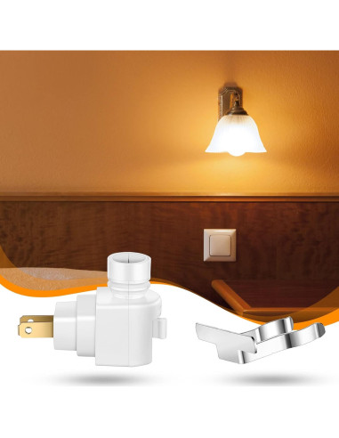 Reginary 8 Bases de Luz Nocturna Enchufables 360 Blancas