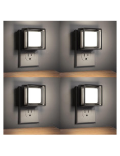 Luz Nocturna Enchufable DORESshop 4 Piezas 5000K