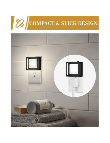 Luz Nocturna Enchufable DORESshop 4 Piezas 5000K