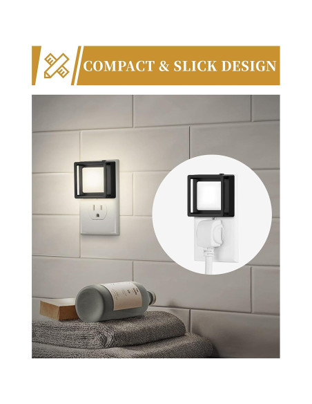 Luz Nocturna Enchufable DORESshop 4 Piezas 5000K