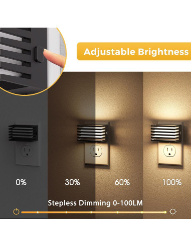 L LOHAS LED Luz Nocturna Enchufable 2 Piezas 3000K