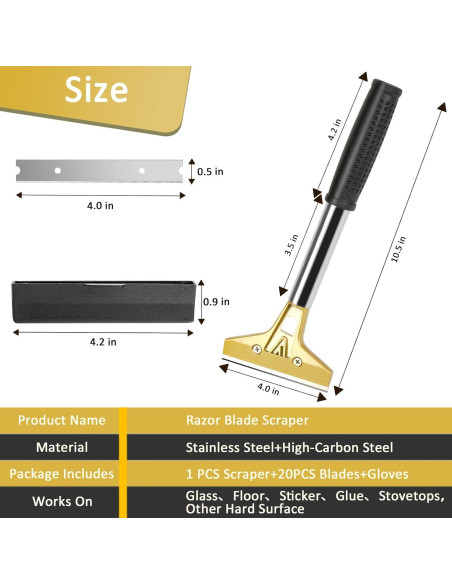 Raspador de Piso Wanguan 10 cm con 20 Cuchillas Metálicas