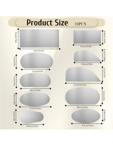 Herramientas de Cerámica BOHUIZ 10 Piezas Acero Inoxidable