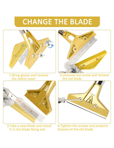 Raspador de Piso Wanguan 10 cm con 20 Cuchillas Metálicas