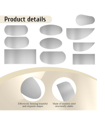 Herramientas de Cerámica BOHUIZ 10 Piezas Acero Inoxidable