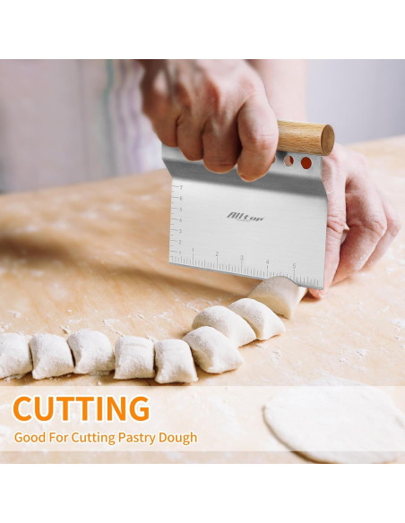 ALLTOP Raspador de Masa Acero Inoxidable 14.99x13.97cm