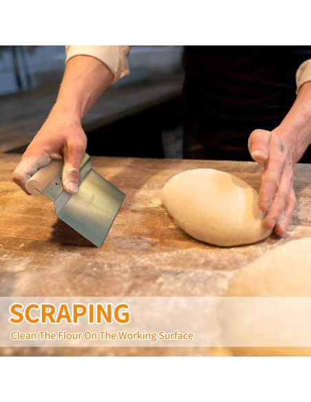 ALLTOP Raspador de Masa Acero Inoxidable 14.99x13.97cm