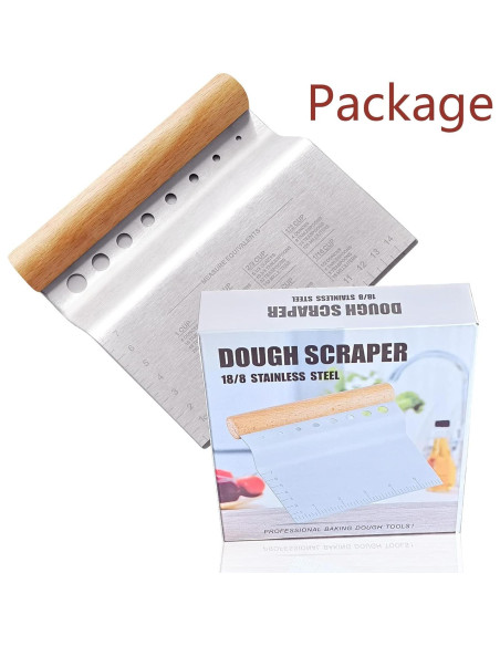 ALLTOP Raspador de Masa Acero Inoxidable 14.99x13.97cm