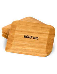 4 Raspadores de Olla de Madera Mr.Art Wood Ergonómicos