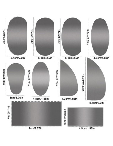 Herramienta de Raspado de Acero Inoxidable Takelablaze 10 Piezas