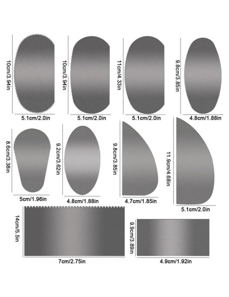 Herramienta de Raspado de Acero Inoxidable Takelablaze 10 Piezas