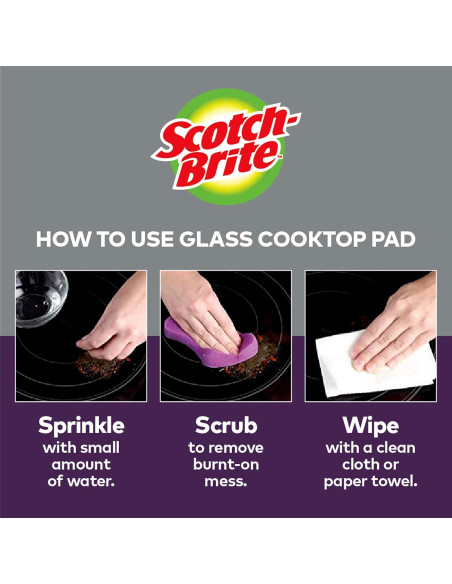 Almohadillas de limpieza Scotch-Brite para cocina de vidrio - 2 unidades