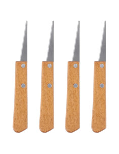 Herramientas de Grabado EXCEART 4 Pcs Mango Madera Acero