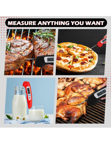 Termómetro Digital de Carne Plegable Hoteam 6 Piezas Impermeable