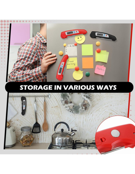 Termómetro Digital de Carne Plegable Hoteam 6 Piezas Impermeable