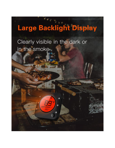 Termómetro de Carne Inalámbrico BFOUR con 6 Probetas