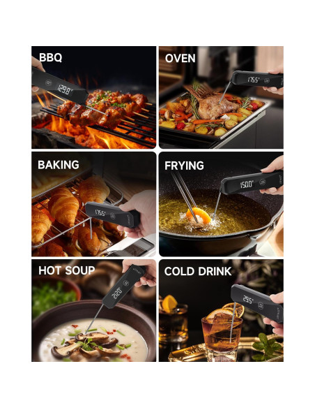 Termómetro Digital de Carne LRFWJS Instantáneo 0.5s Preciso