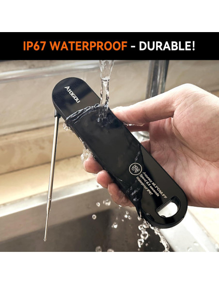 Termómetro de Alimentos Atogou TH-22 Negro IPX7 Preciso