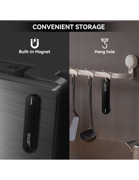 Termómetro de Alimentos Atogou TH-22 Negro IPX7 Preciso