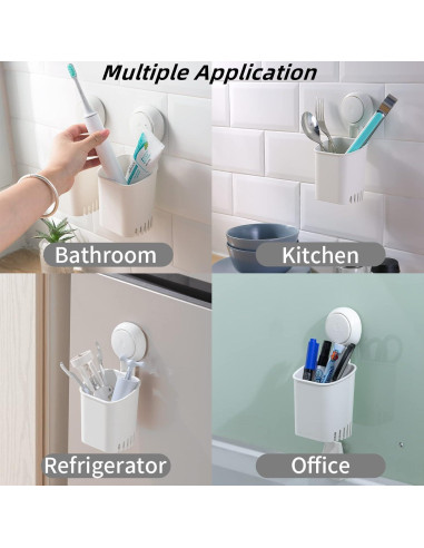 Soporte de Cepillo de Dientes LEVERLOC 2 Paquetes Montaje Succión