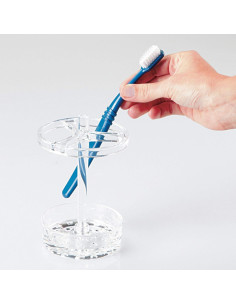 Soporte para Cepillos de Dientes iDesign Eva Transparente 3 Ranuras 2