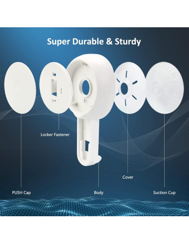 Soporte de Cepillo de Dientes LEVERLOC 2 Paquetes Montaje Succión