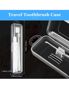 Estuche de Cepillo de Dientes Patelai 2 Piezas Viaje 20x4.7cm 2