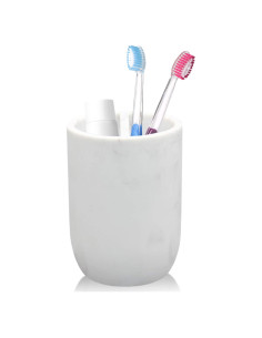 Soporte Organizador de Cepillos de Dientes Cerpourt Blanco Mármol