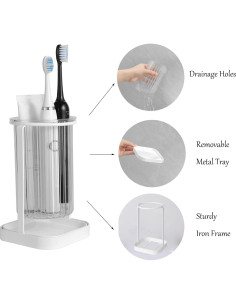 Soporte para Cepillos de Dientes Heagoale THOOTHB1 Transparente 2
