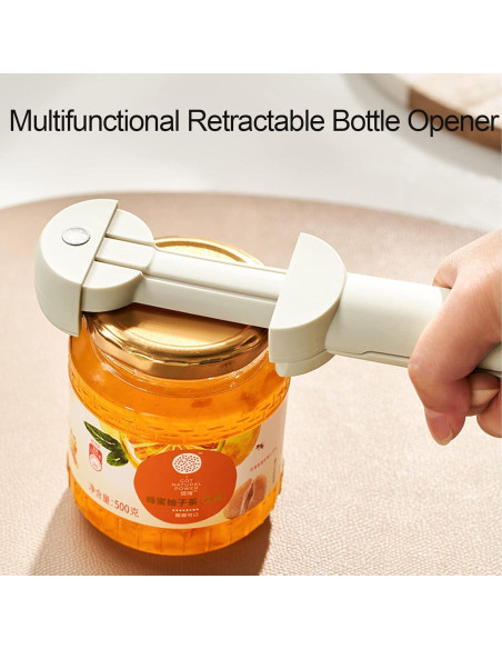 Abridor de Tarros Multifuncional Grolomo Acero Inoxidable Negro