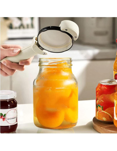 Abridor de Tarros Multifuncional Grolomo Acero Inoxidable Negro