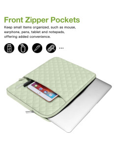 Funda para Laptop MOSISO 16" Verde Salvia Acolchada con Bolsa 2