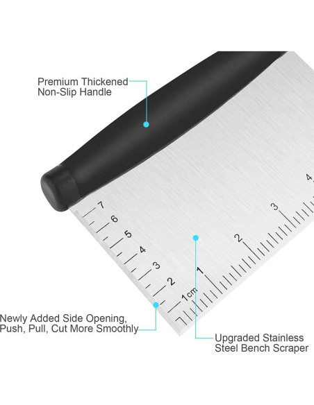 Raspador y Picador de Banco UUBAAR Acero Inoxidable 15,24 cm