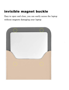 Funda para Laptop MOSISO 13" Albaricoque Cuero Sintético 2